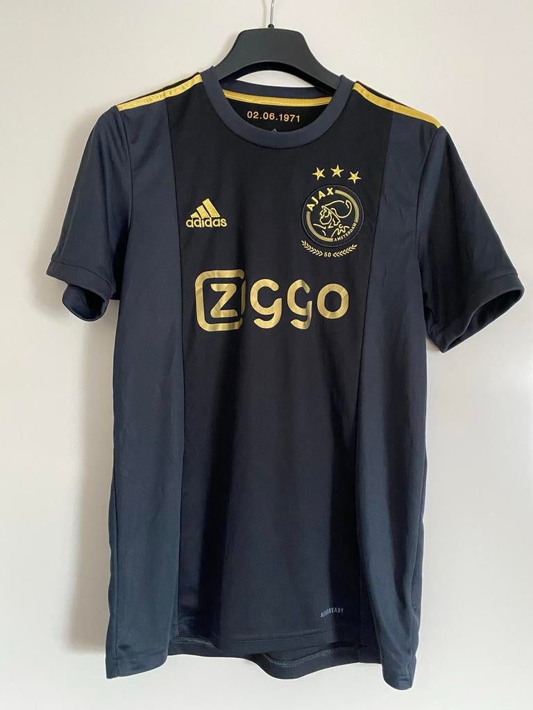 Ajax uitshirt 2021-2022 zwart/goud - Maat M, Maat M, Ophalen, Zo goed als nieuw, Shirt