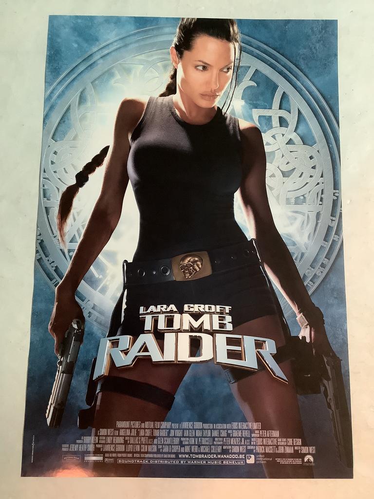 TOMB RAIDER   FILMPOSTER   40-60 cm, Ophalen of Verzenden, Zo goed als nieuw, A1 t/m A3, Film en Tv