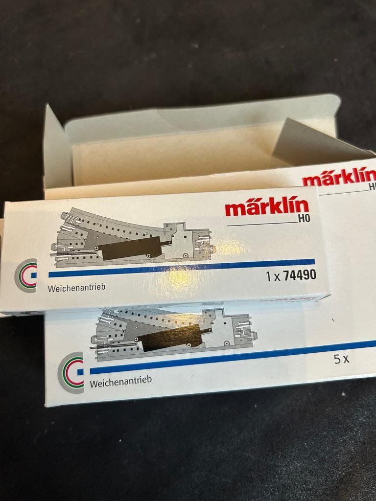MARKLIN 7 stuks wissel aandrijving 74490 NIEUW!!!!!!, Hobby en Vrije tijd, Modeltreinen | H0, Wisselstroom, Overige typen, Nieuw