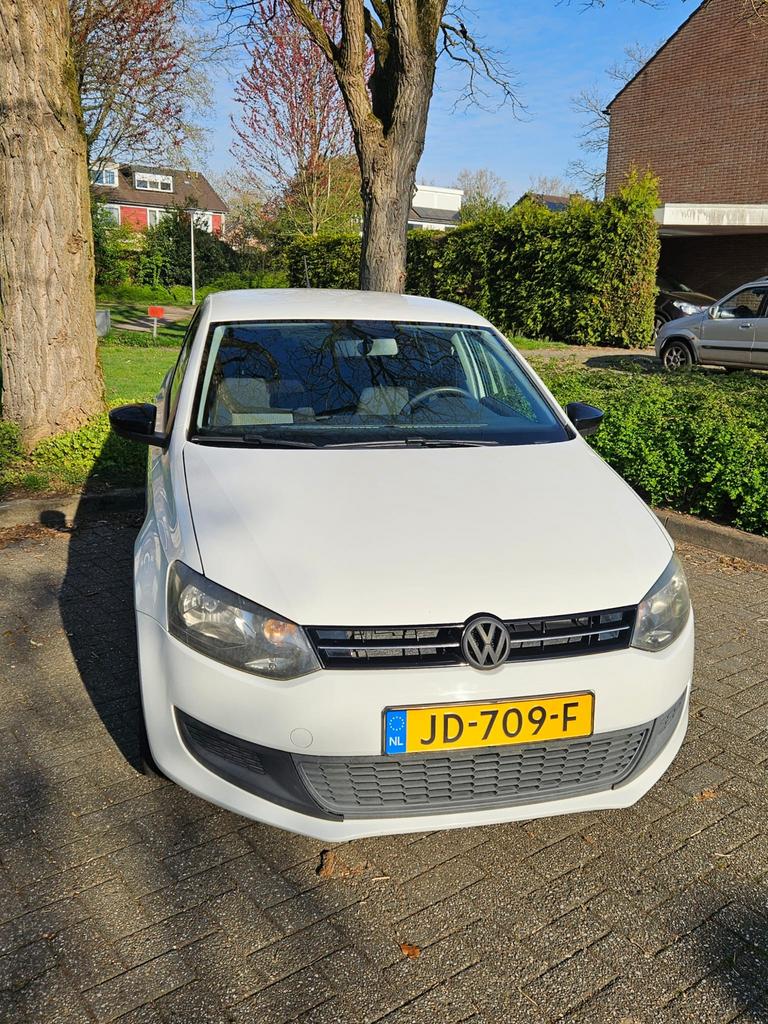 Volkswagen Polo 1.2 6V 44KW 2009 Wit, Auto's, Voorwielaandrijving, 40 €/maand, Zwart, 1198 cc