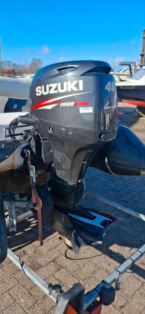 Suzuki DF 40 pk efi injectie 4 takt langstaart met powertrim, Watersport en Boten, Buiten- en Binnenboordmotoren, Gebruikt, Benzine