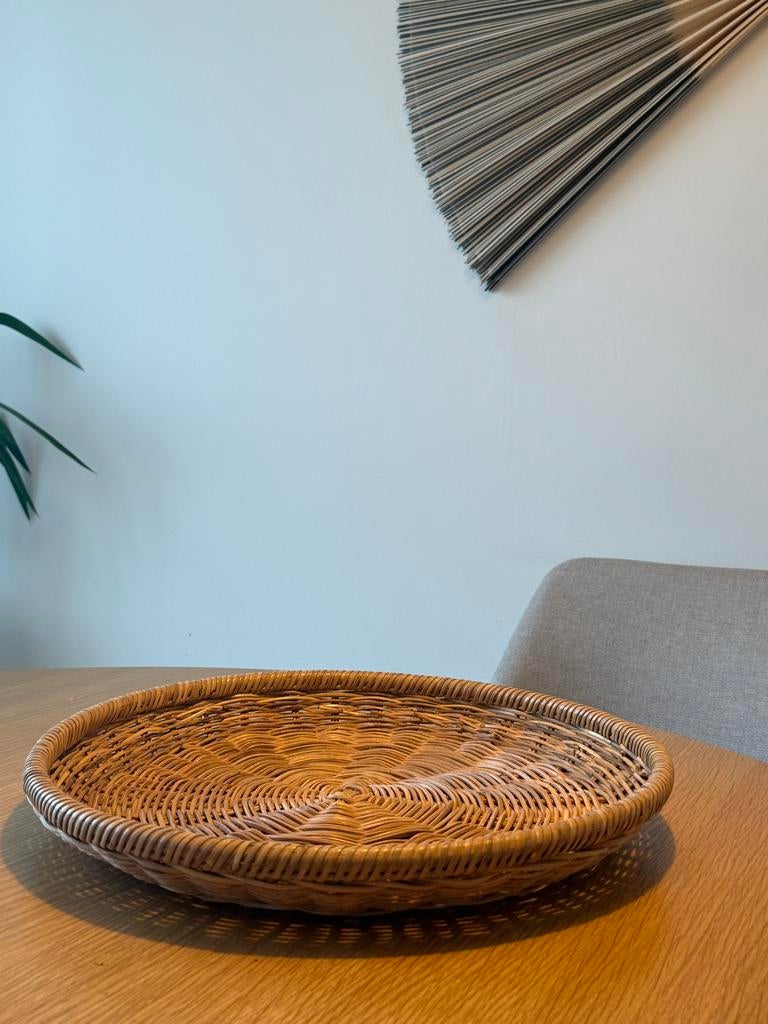 Zara Home Rotan dienblad, Ophalen, Zo goed als nieuw, Rond, Overige materialen