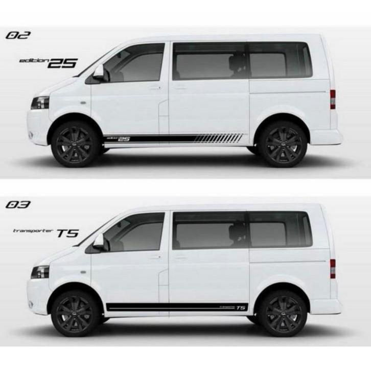 Stickers stickerset Zwart volkswagen t5 multivan edition 25, Auto diversen, Autostickers, Ophalen of Verzenden