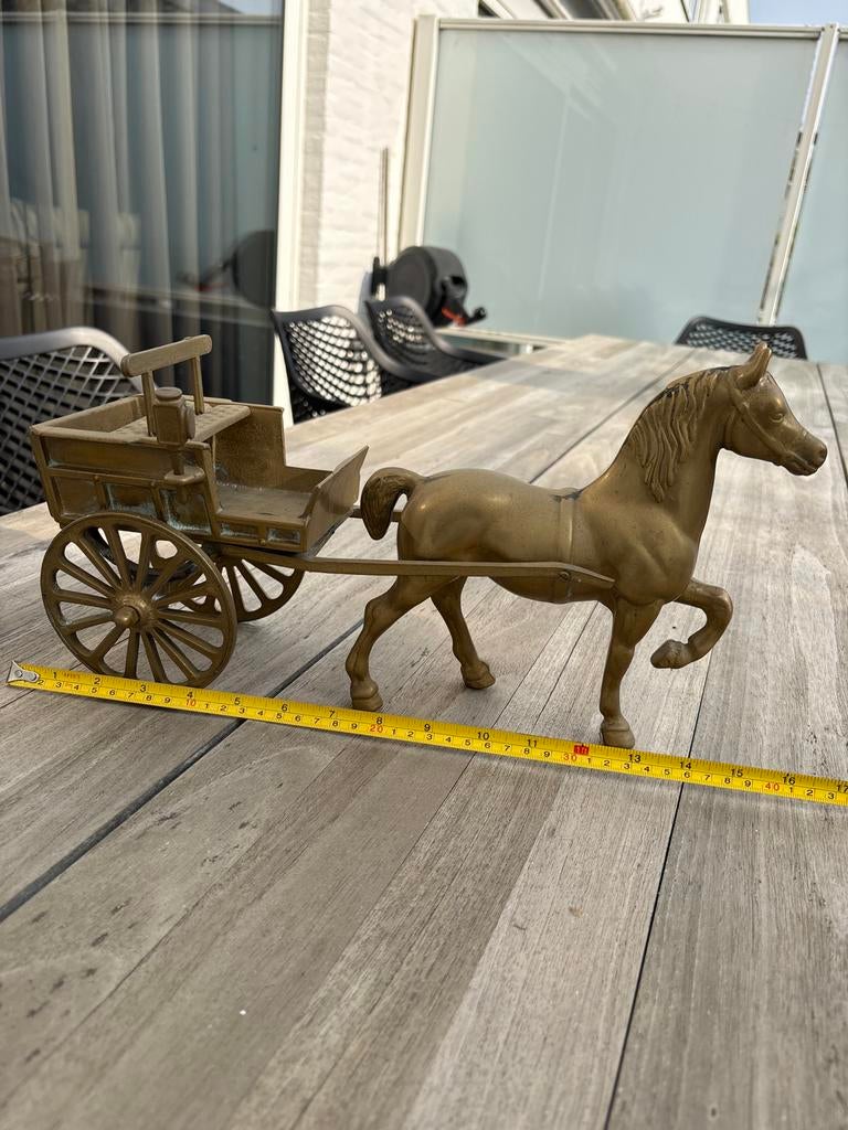 Koperen paard met wagen, Ophalen, Koper