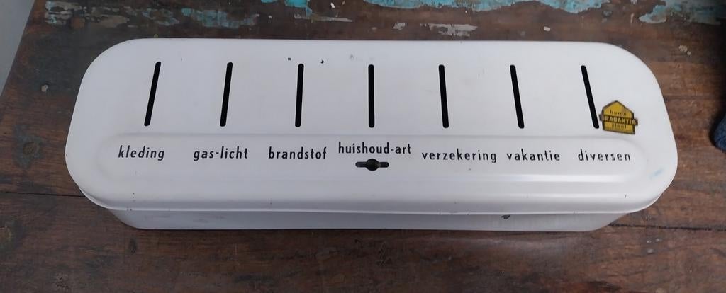 Brocante spaarblik Brabantia, Antiek en Kunst, Ophalen of Verzenden