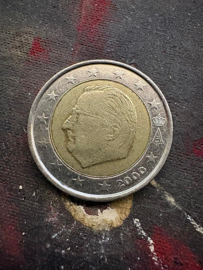 Zeer zeldzaam 2 euro belgie 2000, Ophalen of Verzenden, België, 2 euro