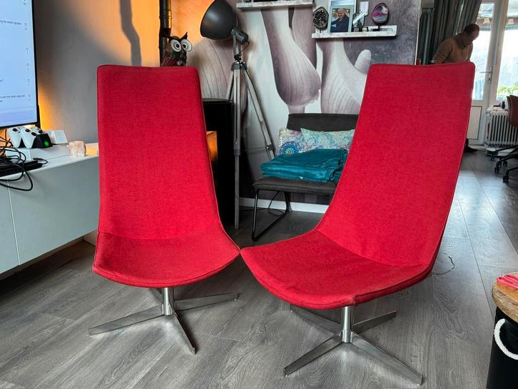 2x Arper Catifa design lounge fauteuils, Huis en Inrichting, Fauteuils, Gebruikt, Stof, 50 tot 75 cm, Minder dan 75 cm, Ophalen