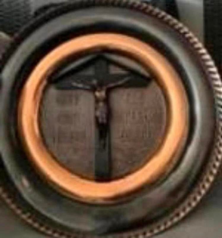 Onze Lieve Heer, groot koperen wandbord50 cm, Antiek en Kunst, Antiek | Religie, Ophalen of Verzenden