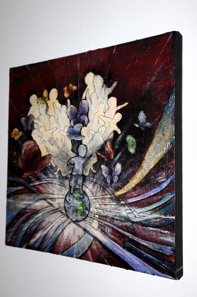 Schilderij modern spiritueel, Ophalen