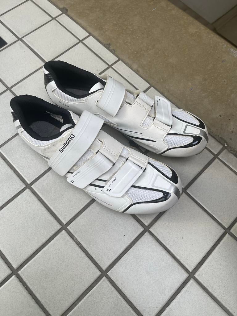 Shimano SPD-SL racefiets schoenen - Wit (maat 49, Heren, Aluminium, Minder dan 49 cm, Zo goed als nieuw