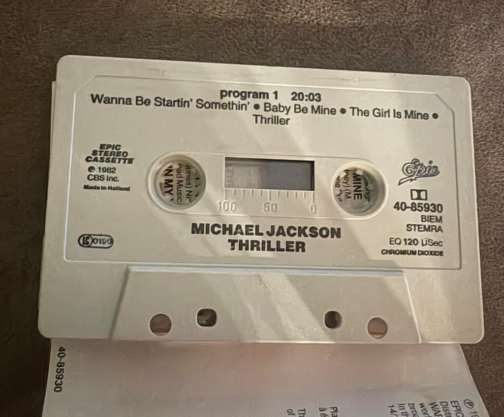 Michael Jackson - Thriller, 1 bandje, Ophalen of Verzenden, Zo goed als nieuw, Origineel