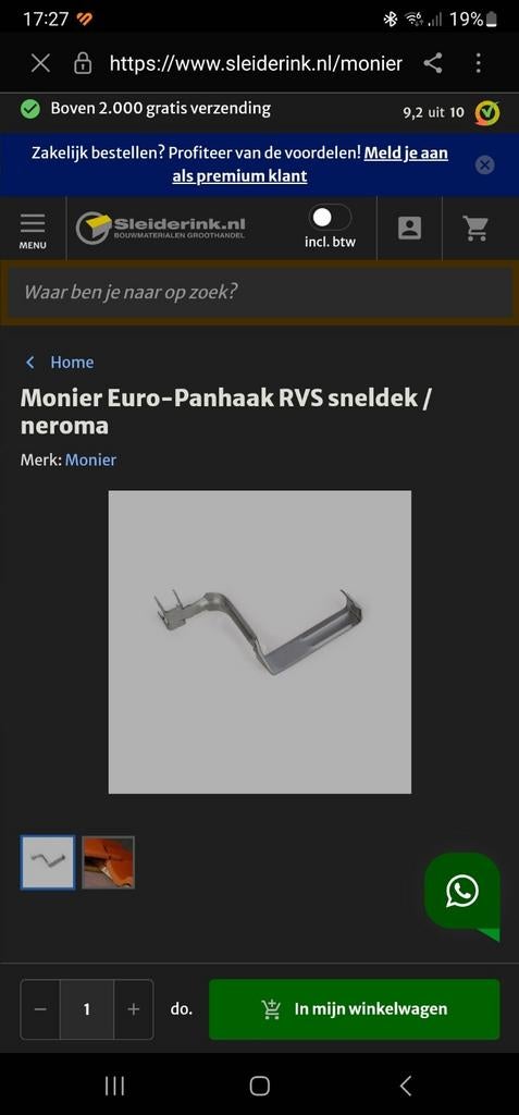 Dakpan beugels, Ophalen of Verzenden