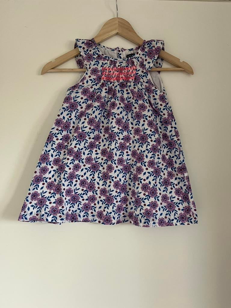 Witte jurk met meerkleurige bloemen, maat 98 Sergent Major, Ophalen of Verzenden, Zo goed als nieuw, Meisje, Jurk of Rok