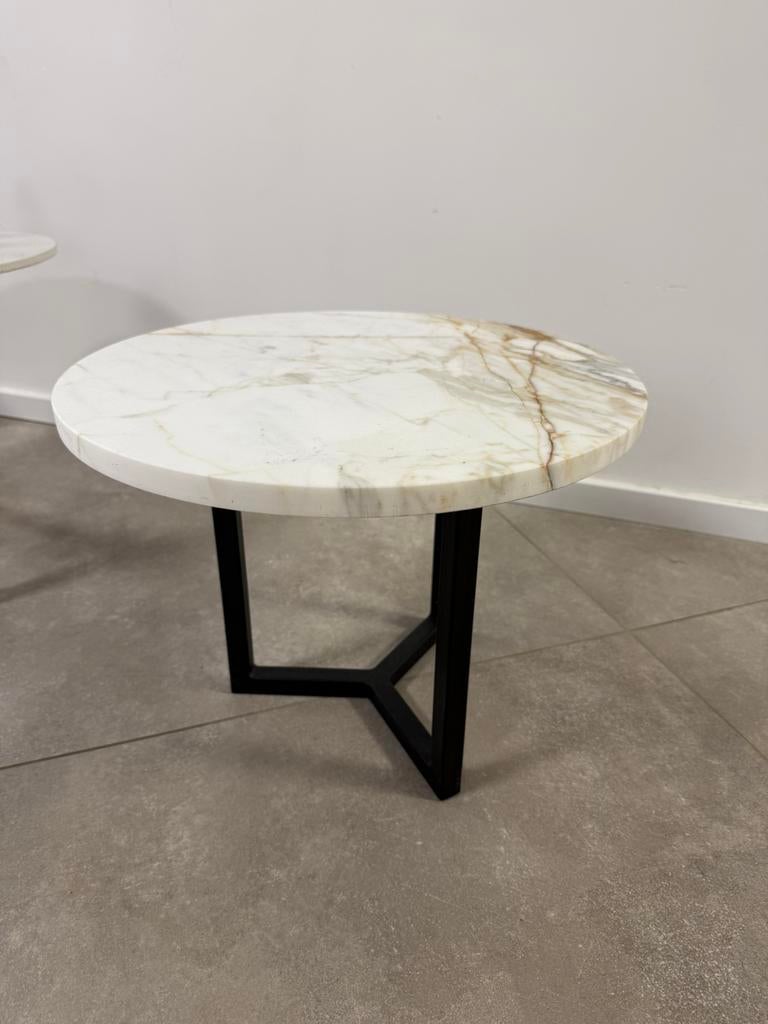 Salontafel marmer rond 40 cm, Antiek en Kunst, Ophalen