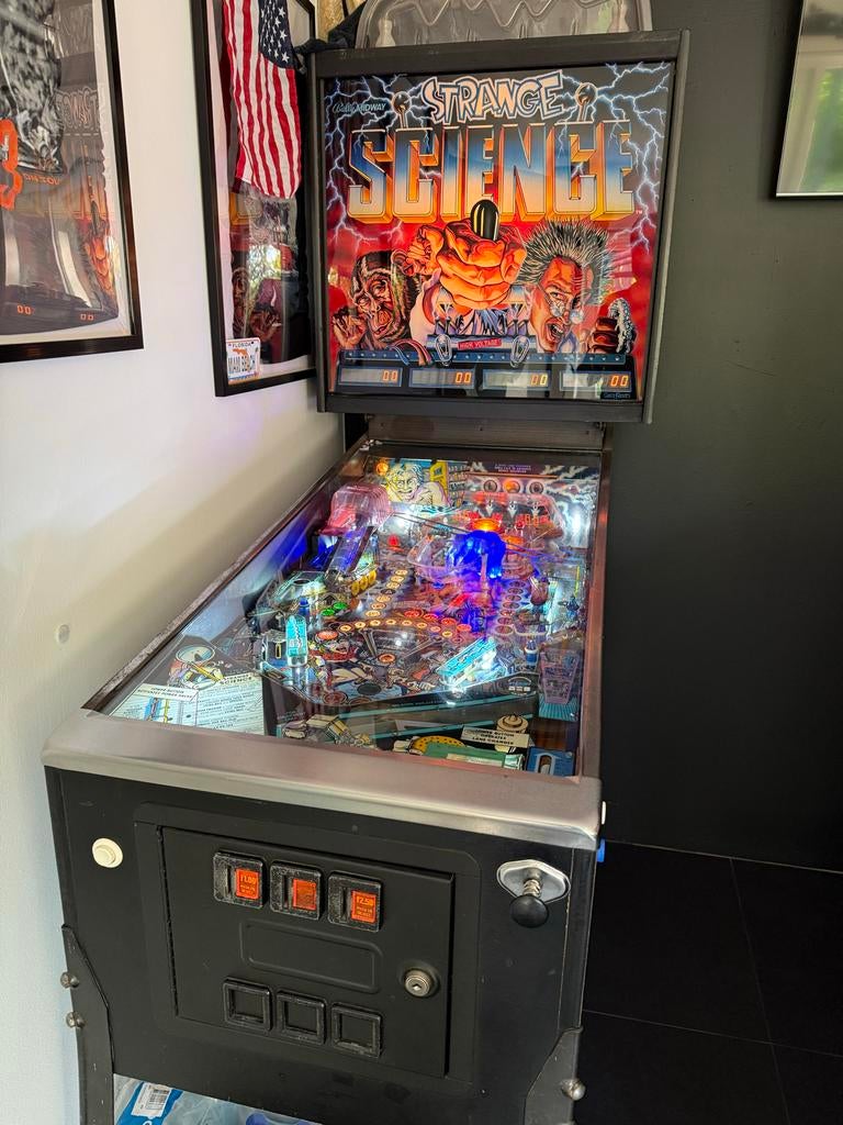 Bally Midway Strange Science Flipperkast, Verzamelen, Ophalen, Gebruikt, Elektronisch, Bally