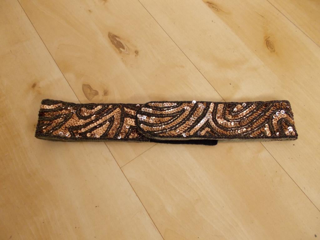 Ibiza/disco/80’s paillet/glitter riem met klittenband, Verzenden, Tailleriem, Zo goed als nieuw, Overige kleuren