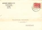 Andre Ebben CV, Cuyk - 08.1952 - briefkaart, Postzegels en Munten, Ophalen of Verzenden, Briefkaart