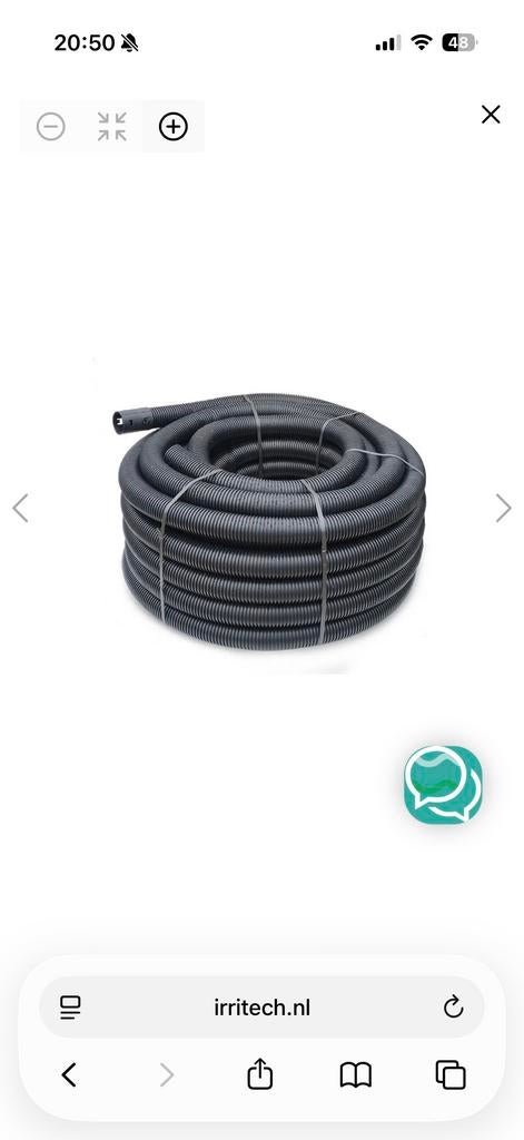 Nieuwe drainage buis 80 mm niet geperforeerd, Doe-het-zelf en Verbouw, Buizen en Afvoer, Ophalen, Pvc, 6 meter of meer, Overige typen