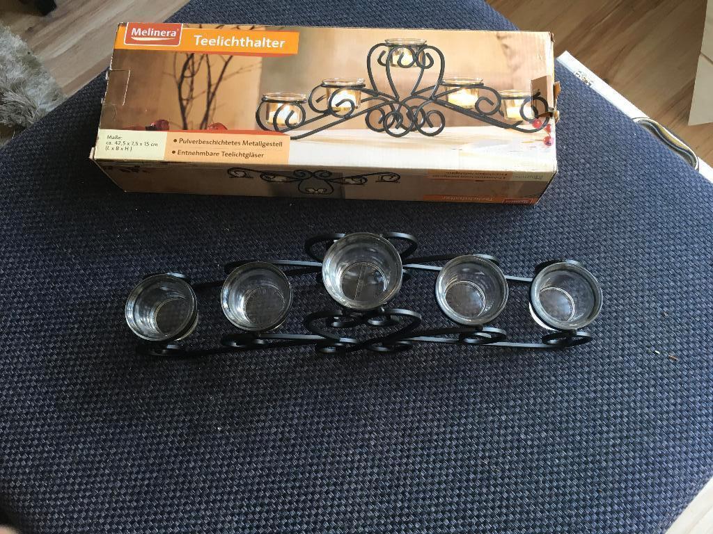 mooi gevormde theelichthouder 5 lichtjes, Ophalen of Verzenden, Zo goed als nieuw