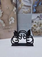 Decoratieve Smeedijzeren Servethouder Krul & Bladeren, Ophalen of Verzenden, Gebruikt