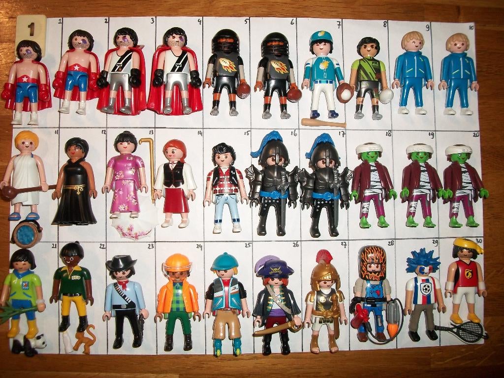 Poppetjes 3 / Figures / kabouter / bokser / Uncle Sam/ridder, Ophalen of Verzenden, Nieuw, Complete set