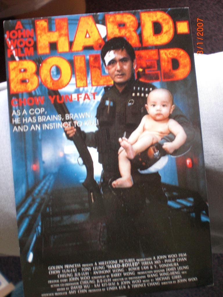 kaart Chow Yun-Fat in 'Hard Boiled, Ophalen of Verzenden, 1980 tot heden, Ongelopen, Sterren en Beroemdheden