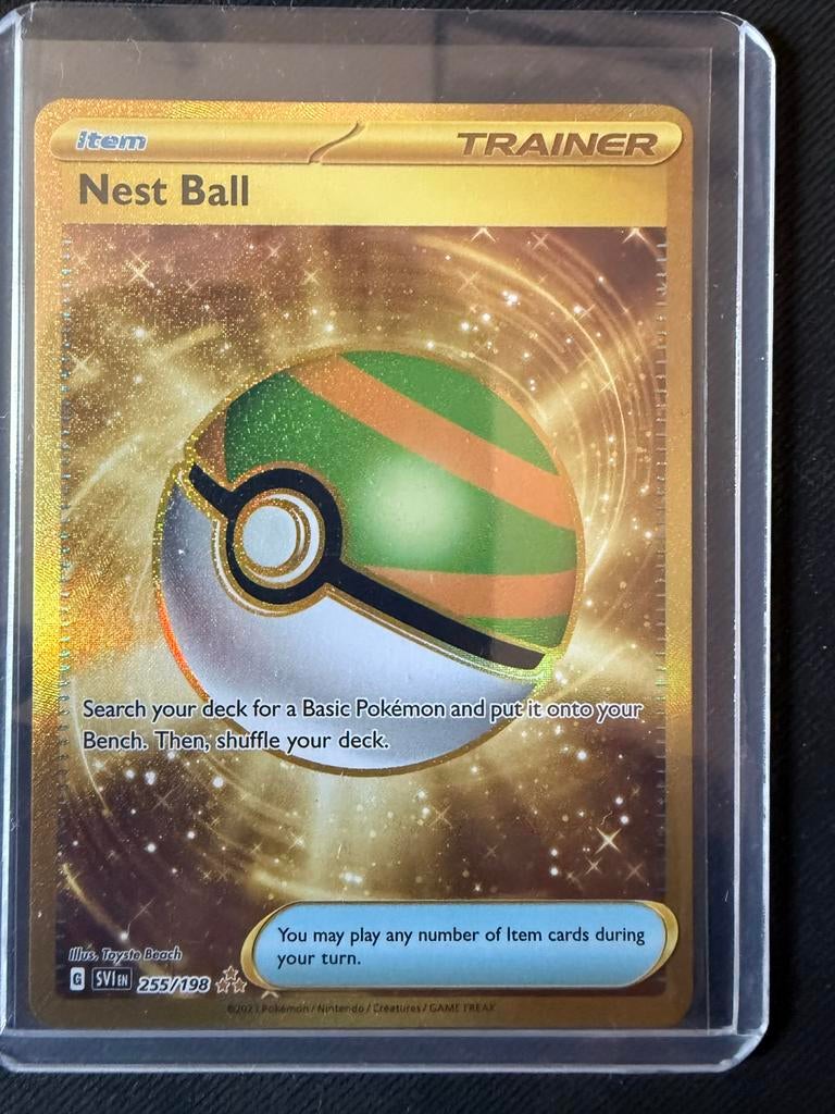 Nest Ball Hyper Rare 255/198 Pokemon Scarlet & Violet MINT, Ophalen of Verzenden, Zo goed als nieuw, Losse kaart, Foil