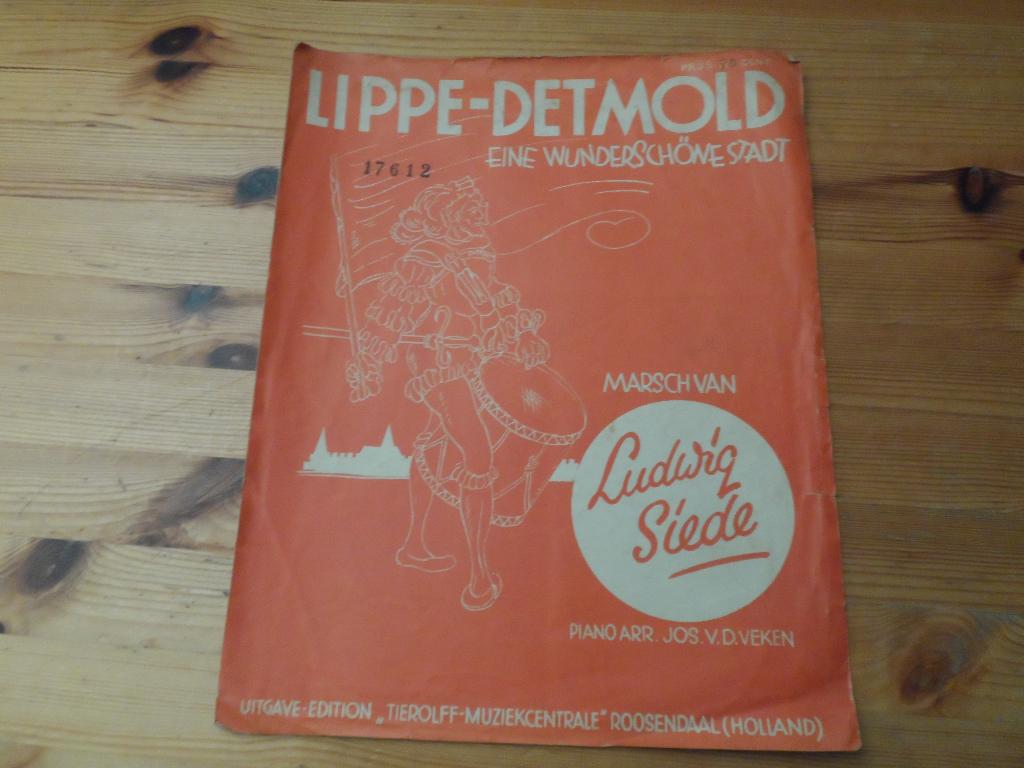 Lippe detmold - eine wunderschone stadt - ludwig siede, Gebruikt, Accordeon, Ophalen of Verzenden, Artiest of Componist