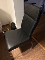 eetkamerstoelen, Huis en Inrichting, Stoelen, Ophalen, Gebruikt, Zwart, Leer