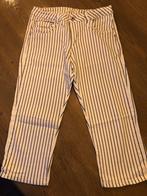 Capribroek wit met blauwe pinstripe, L, Wit, Maat 42/44 (L), Ophalen of Verzenden, Zo goed als nieuw