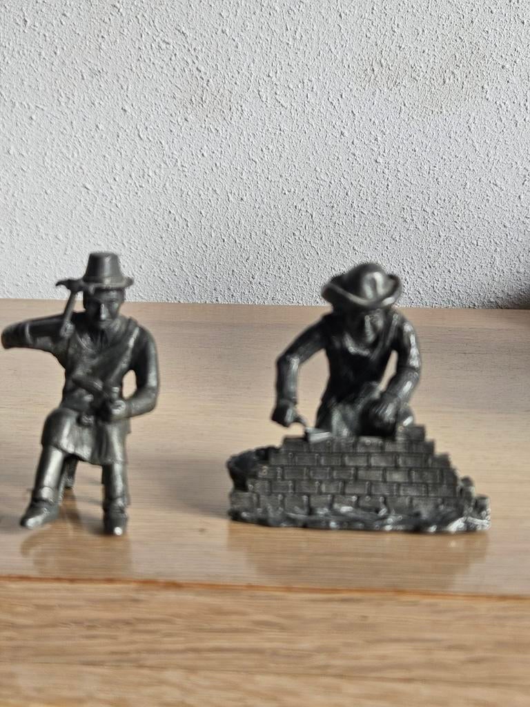 2 tinnen ambacht beeldjes Royal Holland Daalderop Pewter, Ophalen of Verzenden