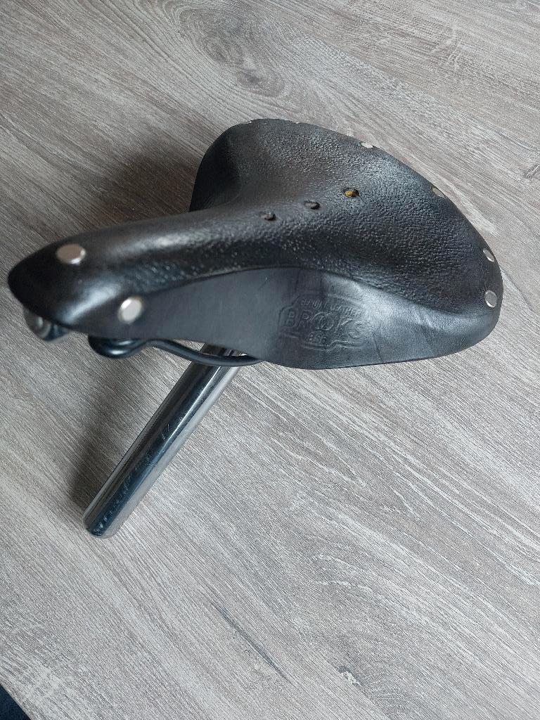 Zadel Brooks B66 zwart leren zadel prima staat, Fietsen en Brommers, Fietsaccessoires | Overige Fietsaccessoires, Ophalen of Verzenden