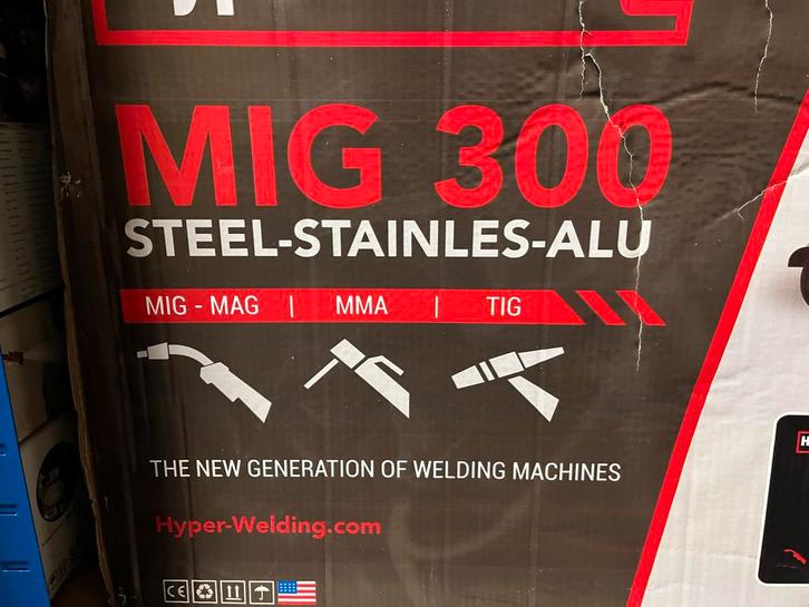 Hyper Welding MIG 300 Lasmachine, Doe-het-zelf en Verbouw, Gereedschap | Lasapparaten, Nieuw, Tig, 250 ampère of meer, Ophalen of Verzenden