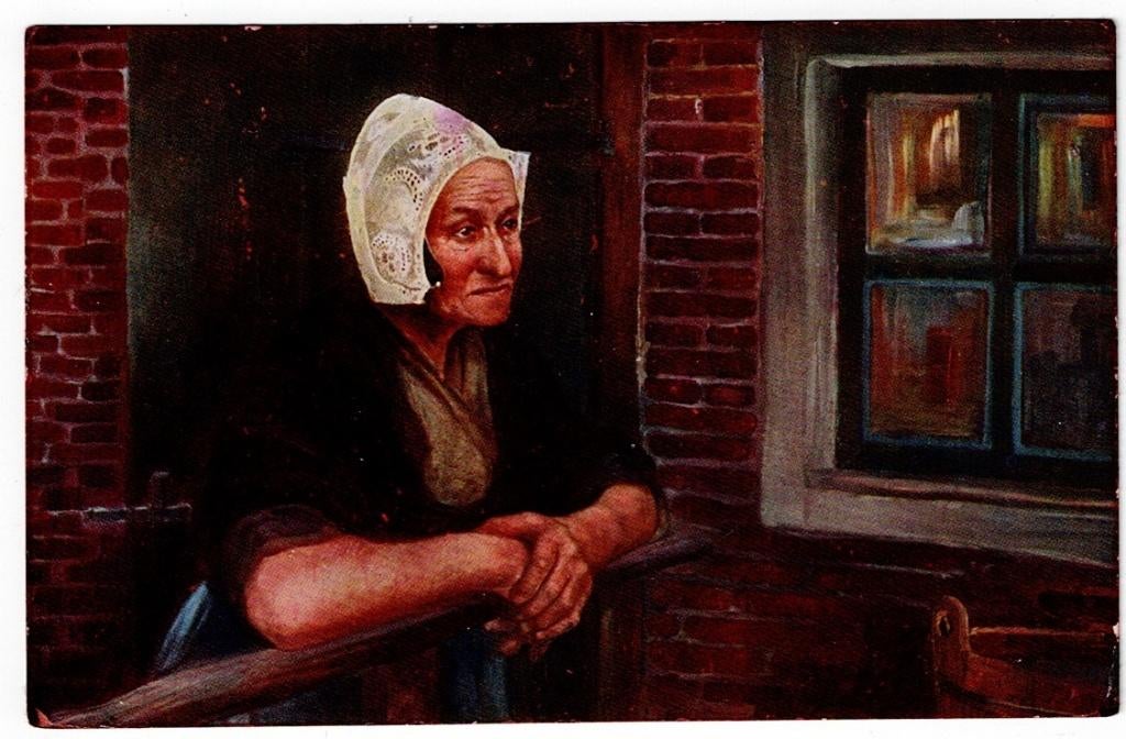 Blaricum 1913. Een oudje in klederdracht., Ophalen of Verzenden, Voor 1920, Gelopen, Zeeland