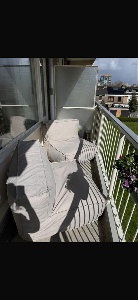 Woood Velora Loungestoel Tuin 2 stuks- Polyester - Zand, Overige materialen, Zo goed als nieuw, Loungeset, Stoel