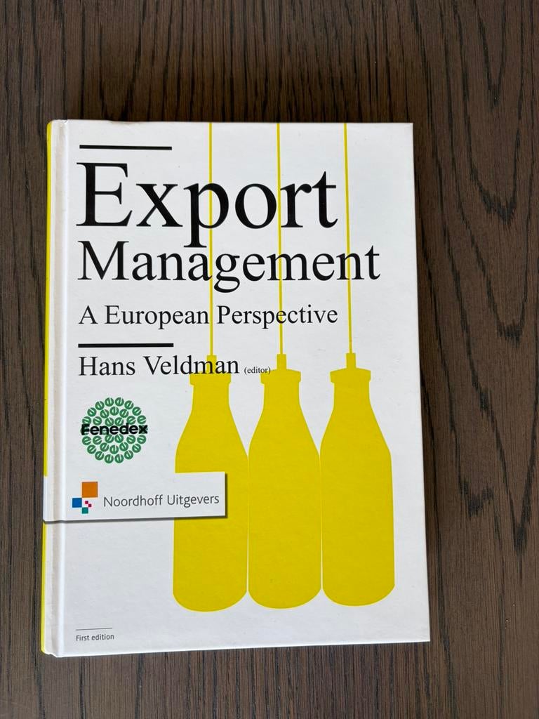 Export Management: A European Perspective - Hans Veldman, Boeken, Ophalen of Verzenden, Gamma, Zo goed als nieuw, HBO