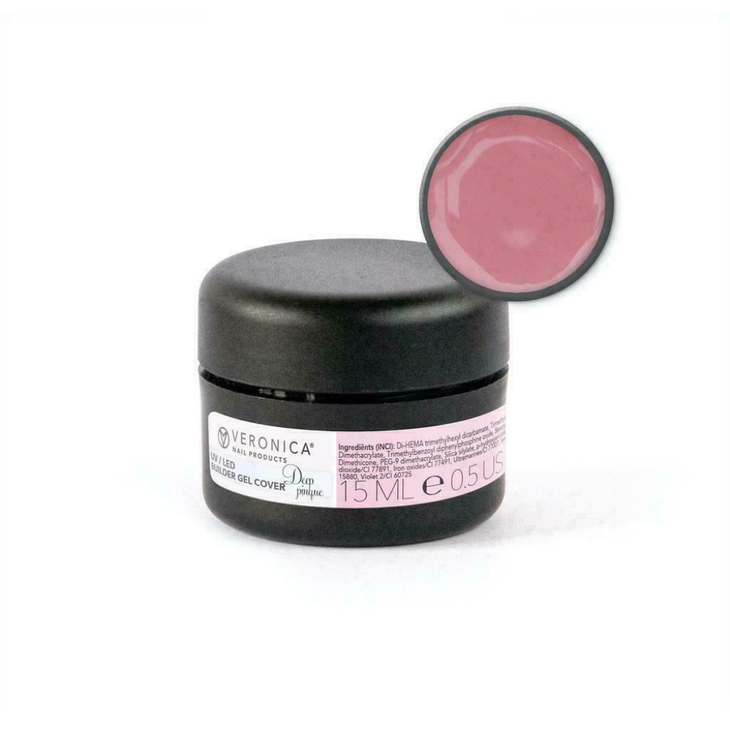 UV / LED BUILDER gel Cover Deep Pinque, 15 ml. Camouflage., Nieuw, Ophalen of Verzenden, Toebehoren, Handen en Nagels