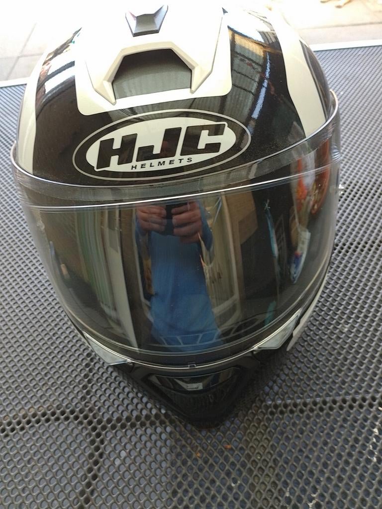 HJC i90 Systeemhelm - Zwart/Wit, Motoren, Kleding | Motorhelmen, M, Systeemhelm, Heren, HJC