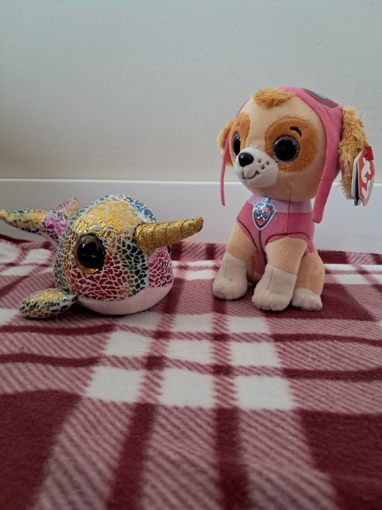 Beanie Boos TY knuffels - Skye en narwal, Ophalen of Verzenden, Zo goed als nieuw, Overige typen