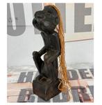 1970 - Afrika africa Senufo handgesneden Hout zittend beeld, Antiek en Kunst, Ophalen of Verzenden