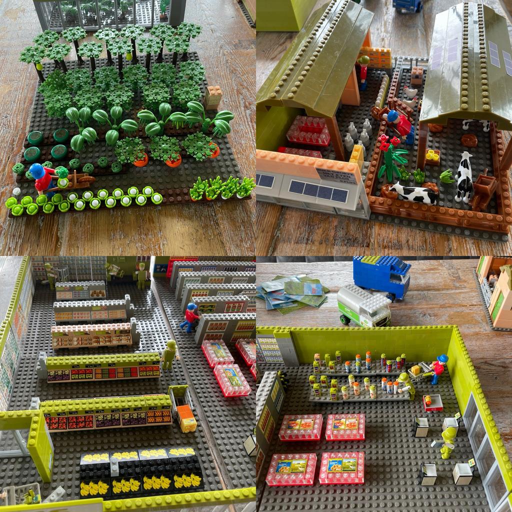 Plus Bricks: Supermarkt, Landbouw & Tuinbouw met Extra's, Ophalen of Verzenden, Gebruikt, Overige merken