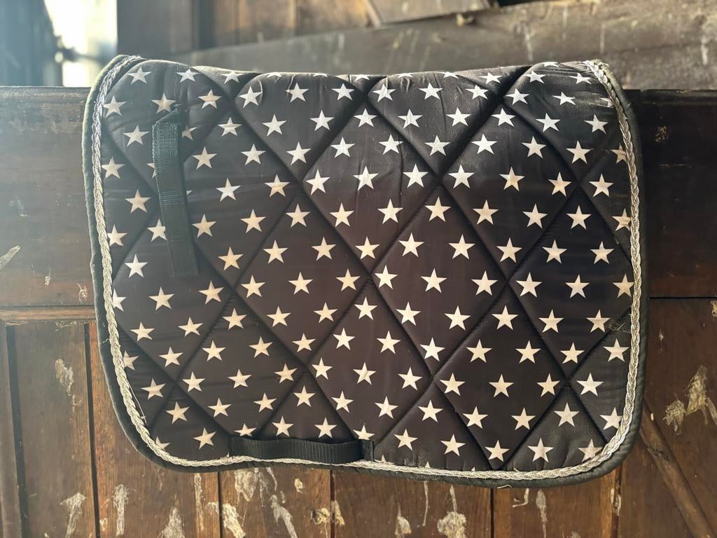 Paardrijdekje maat cob met sterrenpatroon, Meerkleurig, Gebruikt, Cob (M), Ophalen of Verzenden