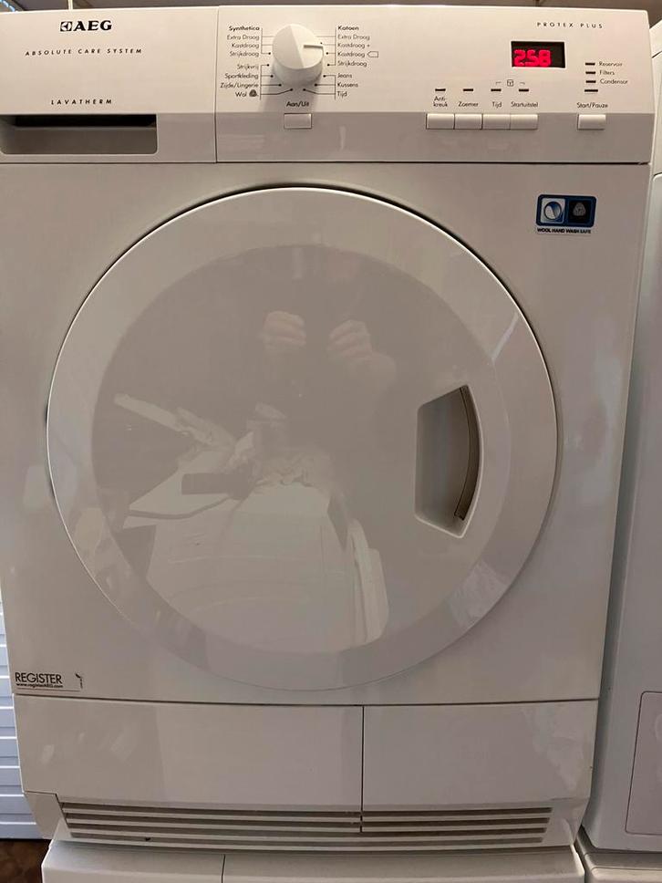 AEG WARMTEPOMP DROGER TE KOOP, Witgoed en Apparatuur, Wasdrogers, Refurbished, Overige typen, Voorlader, 6 tot 8 kg, Minder dan 85 cm