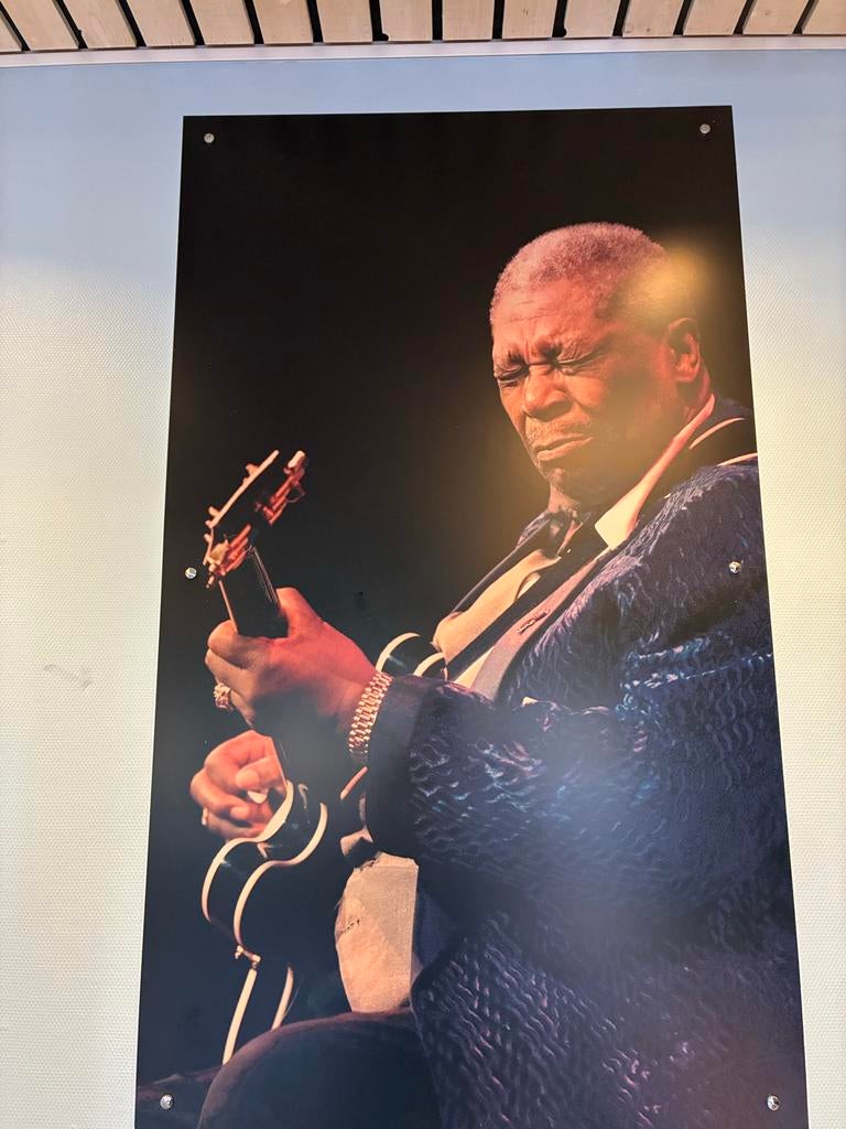 Grote poster van BB King, Gebruikt, Ophalen of Verzenden, 75 tot 100 cm, Foto of Poster