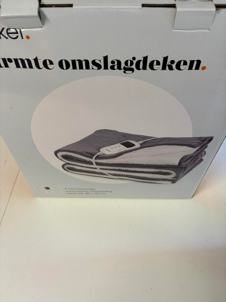 elektrische fleece deken nieuw grijs, Ophalen of Verzenden, Nieuw