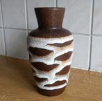 Scheurich 523-18 vintage vaas bruin wit West-Germany, Gebruikt, Overige kleuren, Aardewerk of Porselein, Ophalen of Verzenden