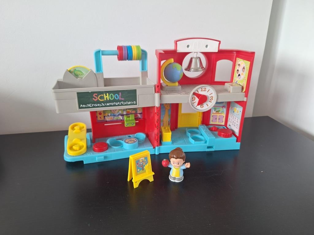 Fisher price little people school, Ophalen of Verzenden, Gebruikt, Speelset, Met geluid