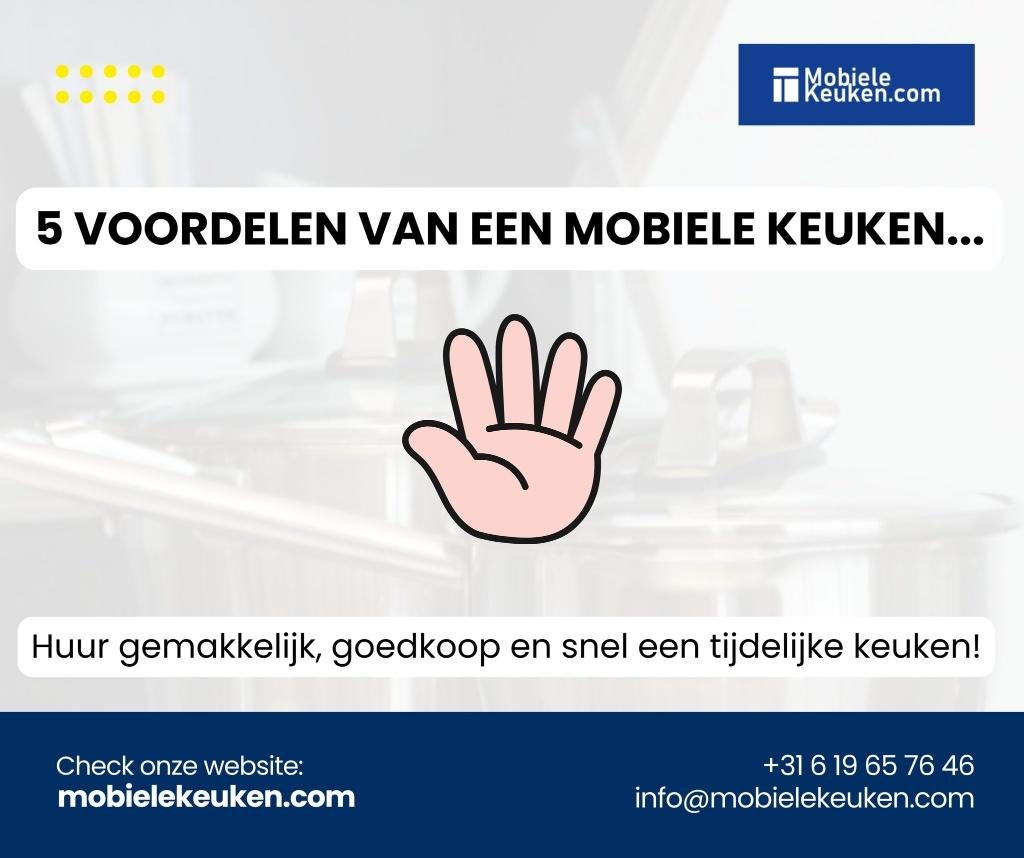 Verbouwen? huur voordelig een tijdelijke/noodkeuken!, Ophalen, Leeuwarden, MobieleKeuken, Overige typen