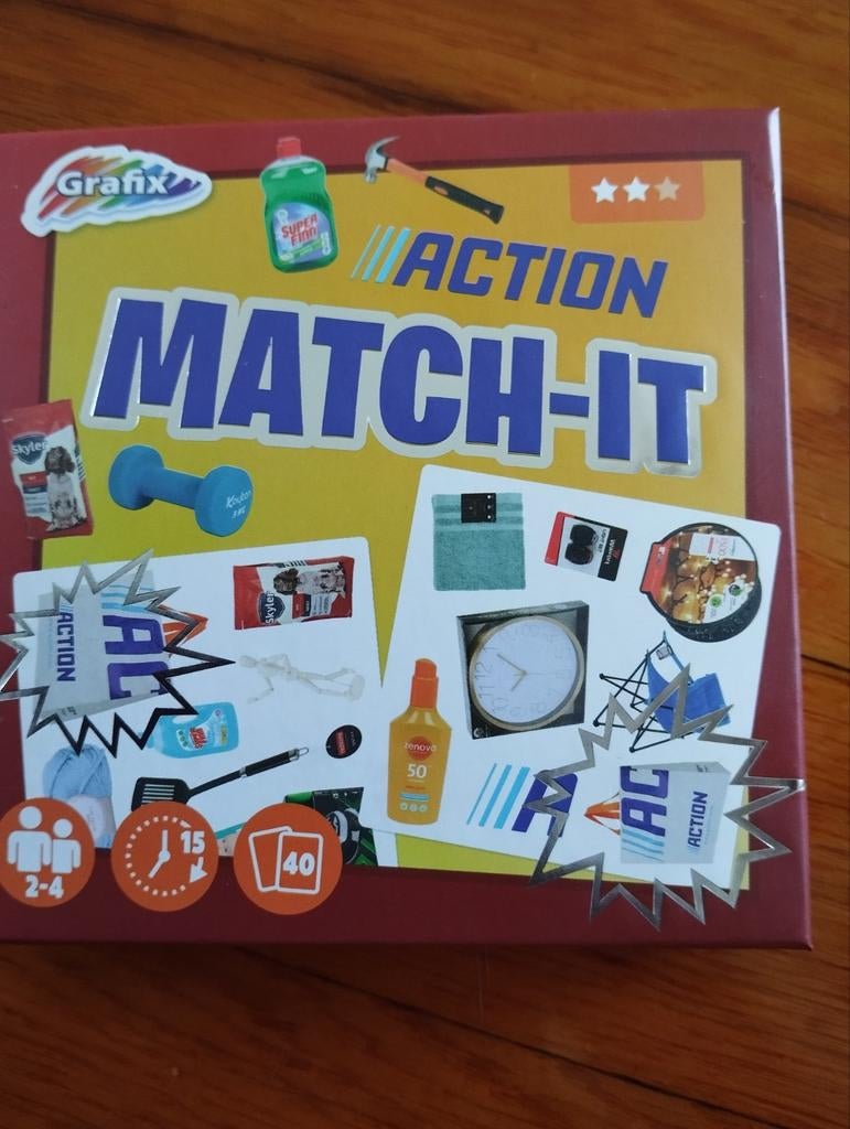 Grafix Match-It: Supermarkt - Reactiespel - camping Memory, Nieuw, Ophalen of Verzenden, Grafix, Een of twee spelers