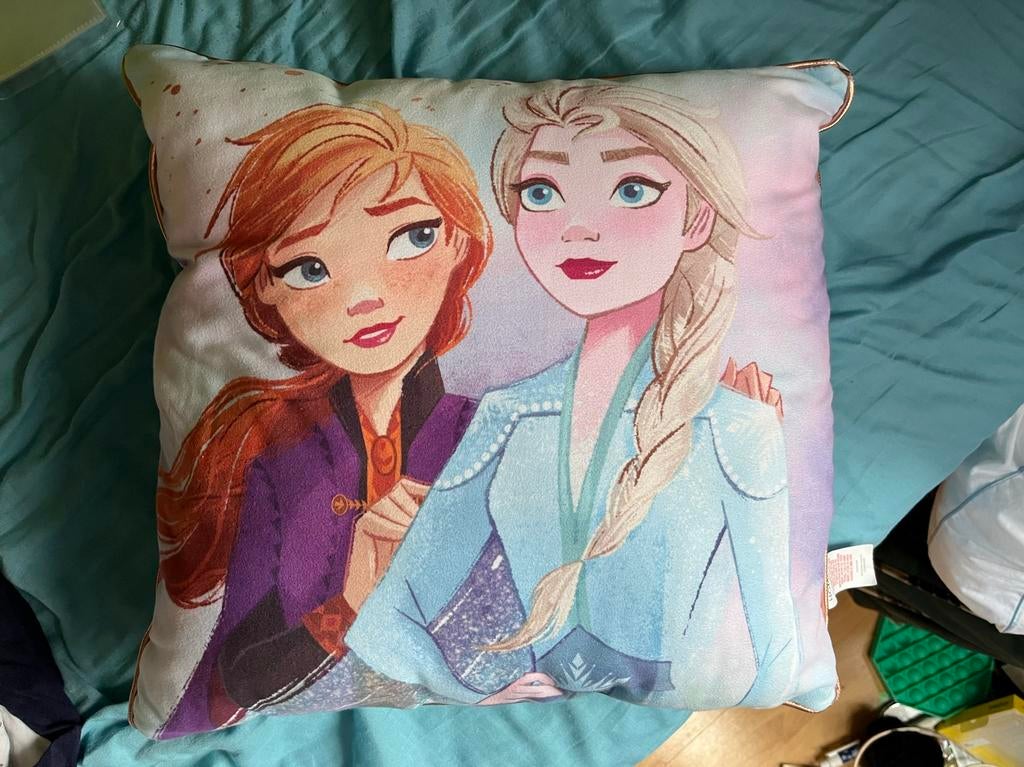 Disney Frozen II kussentje, Gebruikt, Meisje, Ophalen of Verzenden, Roze